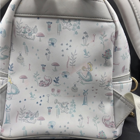 Disney Loungefly White Alice in Wonderland Backpack - Picture 3 of 7